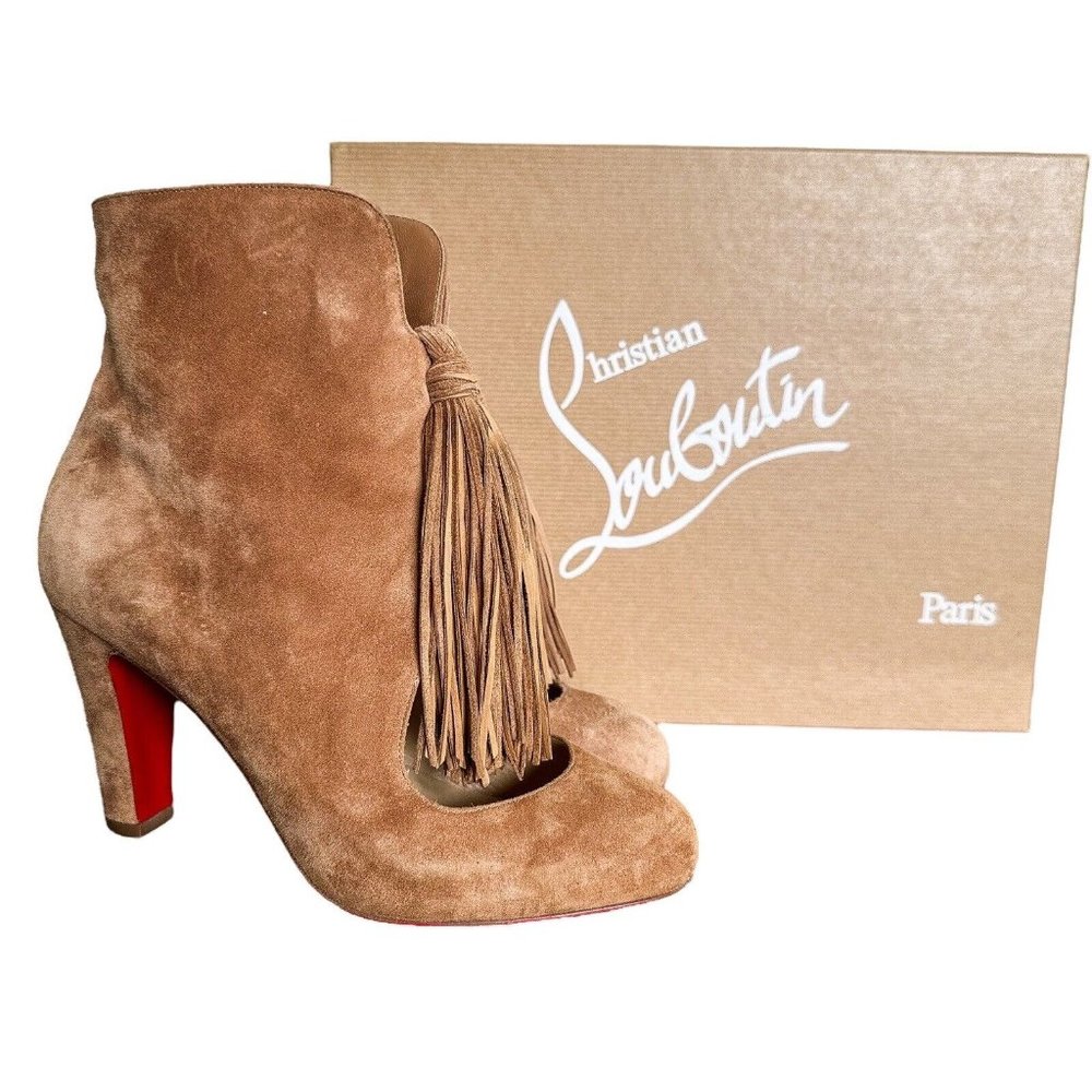 Christian Louboutin Brown Ankle Boots